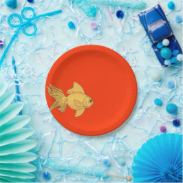 Goldfish Electric Orange Papieren Bordje