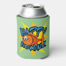 Goldfish glimlachend Sun Persian Nieuwjaar Nowruz Blikjeskoeler