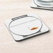 Goldfish in bowl bier onderzetter (Linkerzijde)