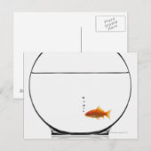 Goldfish in bowl briefkaart (Voorkant / Achterkant)