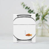 Goldfish in bowl briefkaart (Staand voorkant)