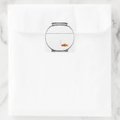 Goldfish in bowl vierkante sticker (Tas)