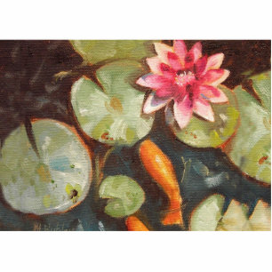 Goldfish Koi Pond Water Lilies Fotobeeldje Magneet