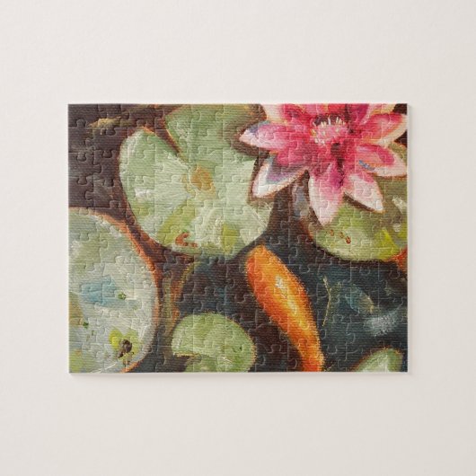 Goldfish Koi Pond Water Lilies Legpuzzel (Horizontaal)