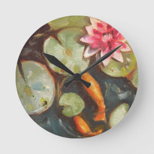 Goldfish Koi Pond Water Lilies Ronde Klok