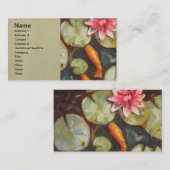 Goldfish Koi Pond Water Lilies Visitekaartje (Voorkant / Achterkant)