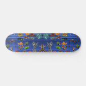 Goldfish Marine Ocean Life Blauw Zee Koraal Skateboard (Horizontaal)