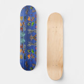 Goldfish Marine Ocean Life Blauw Zee Koraal Skateboard (Voorkant)