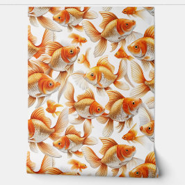 Goldfish Patroon Behang en Gordijn