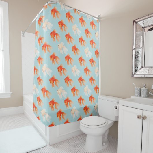 Goldfish Pattern-gordijn Douchegordijn (In situ)