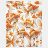 Goldfish Pattern Sierkussen en fleece deken (Voorkant)