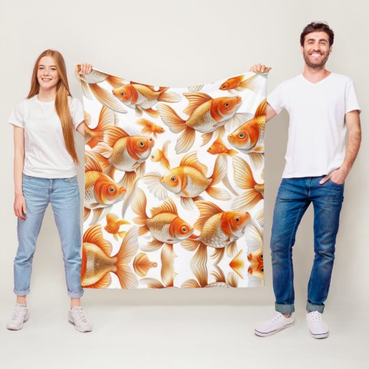 Goldfish Pattern Sierkussen en fleece deken (In situ)