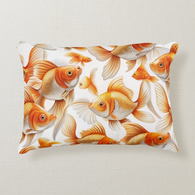 Goldfish Pattern Sierkussen en fleece deken Accent Kussen (Voorkant)