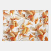 Goldfish Pattern Sierkussen en fleece deken Theedoek (Horizontaal)