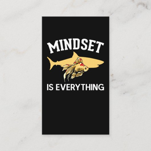 Goldfish Shark Mindset Motivation Visitekaartje (Voorkant)