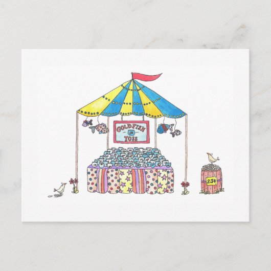 Goldfish Toss Briefkaart (Voorkant)