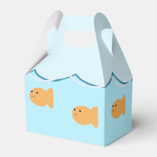 Goldfish verjaardagsfeestje gunstbox bedankdoosjes (Achterkant)