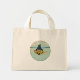 Goldfish with a Shark Fin Mini Tote Bag
