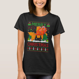 Goldfish Xmas Tree Ugly Santa Goldfish Kerstmis T-shirt