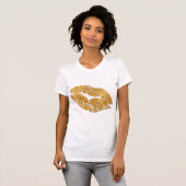 Goldfoil Lips T-Shirts voor vrouwen (Voorkant volledig)