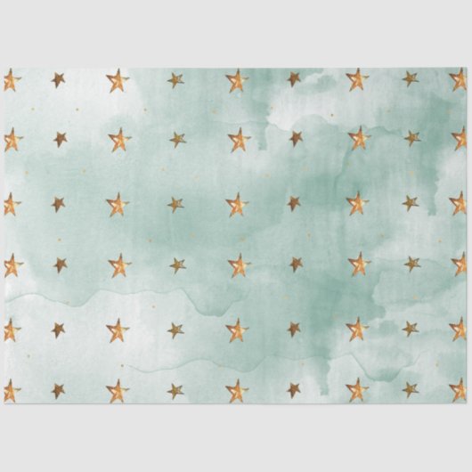 GoldI-ontwerp met kerstWaterverf 16 Tissuepapier (Voorkant)