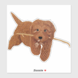 Goldie Doodle Custom-Cut Extra Large Vinyl Sticker