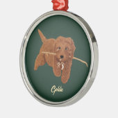 Goldie Doodle Metalen Ornament (Links)