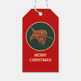 Goldie Doodle Red Cadeaulabel