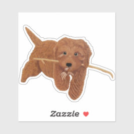 Goldie Doodle Small Custom-Cut Stickers