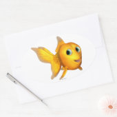 Goldie Fish Oval Stickers (Envelop)