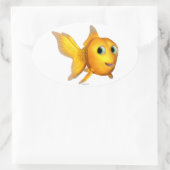 Goldie Fish Oval Stickers (Tas)