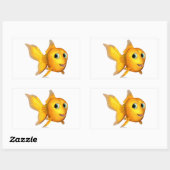 Goldie Fish Rectangle-Stickers Rechthoekige Sticker (Vel)