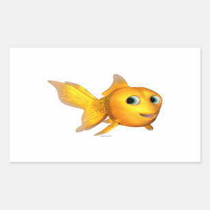 Goldie Fish Rectangle-Stickers Rechthoekige Sticker