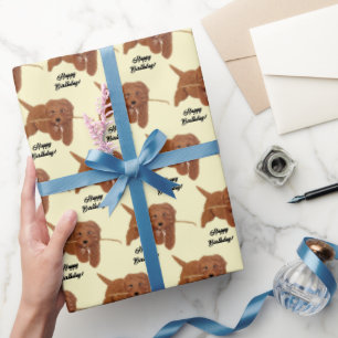 Goldie Golden Doodle Geel Cadeaupapier