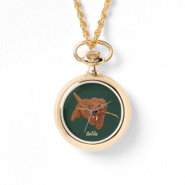 Goldie Golden Doodle Necklace Horloge