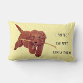 Goldie Golden Doodle Throw Pillow Kussen (Achterkant)