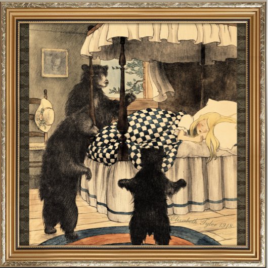 Goldie Locks Three Bears Fairytale Tegeltje