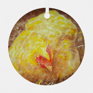 Goldie the Chicken Ornament