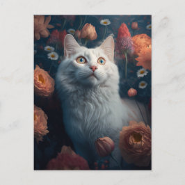 Goldie the Turkey Angora Cat Briefkaart