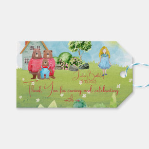 Goldilocks Birthday Bedankt Cadeaulabel
