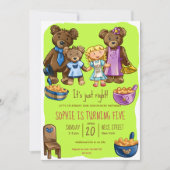 Goldilocks  Birthday Invitation (Devant)