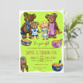 Goldilocks  Birthday Invitation (Debout devant)