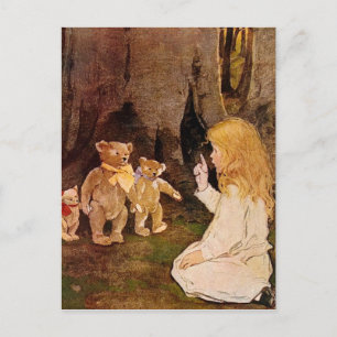 "Goldilocks en de drie Beren" Briefkaart