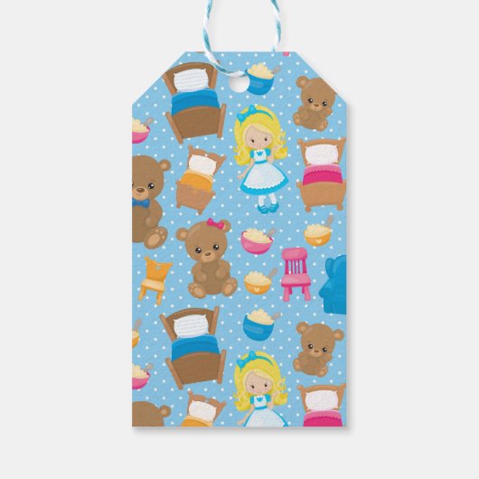 Goldilocks en de drie Beren Cadeaulabel (Achterkant)