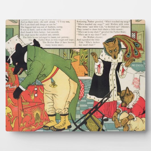 Goldilocks en de drie Beren Fotoplaat (Voorkant)