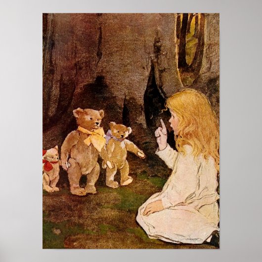 "Goldilocks en de drie Beren" Poster (Voorkant)