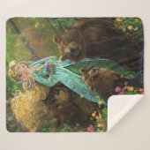 Goldilocks en de drie Beren Sherpa Deken (Voorkant (horizontaal))