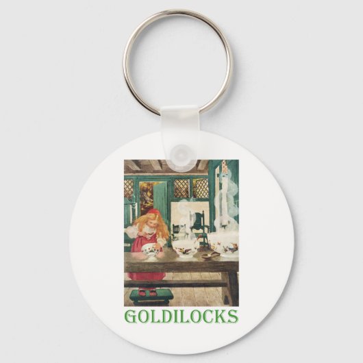 Goldilocks en de drie Beren Sleutelhanger (Voorkant)