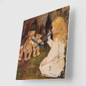 "Goldilocks en de drie Beren" Vierkante Klok (Hoek)
