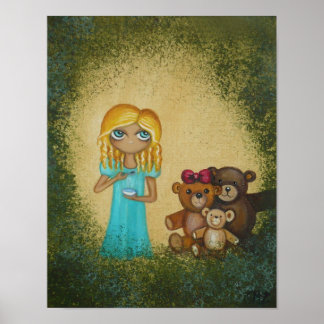 Goldilocks en Drie Beren Art Poster